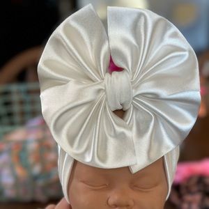 Handmade Baby/Toddler White Satin Messy Head wrap